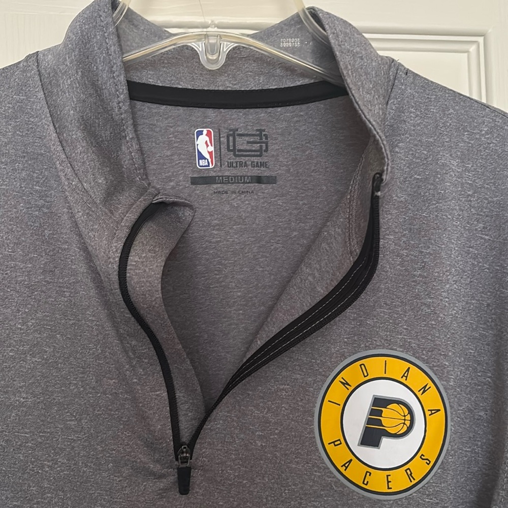 Ultra Game NBA Official Quarter Zip Long Sleeve Pullover   Indiana Pacers